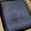 Hobestluk Bean Bag Chair Big Bean Bag Lounger for Adults Bean Bag Couch with Memory Foam Filled for Living Room, Bedroom or Balcony (Chevron Plush Black)