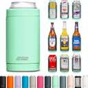 DUALIE 3 in 1 Insulated Can Cooler - 15+ Colors - Universal Size for 12 oz Cans, Slim Cans, and Bottles (Seafoam)