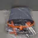 Ivandar Broom and Dustpan Set for Home, Broom and Dustpan Combo for Office, Long Handle Broom with Upright Standing Dust pan,Indoor&Outdoor Sweeping (Gray&Orange)