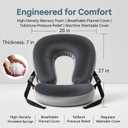 Adjustable BBL Pillow After Surgery with Lumbar Support. | Multi-Use for Sitting, Sleeping. Design for Brazilian Butt Lift Recovery and Hemorrhoid users. Washable Cover, Gray Multi