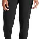 Cherokee Women Mid-Rise Pull-On Scrub Jogger Pant with 4 Pockets and Elastic Jogger Waist - CK138A (XX-Small Petite, Black)