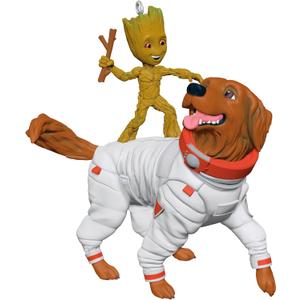 Hallmark Keepsake Marvel Christmas Ornament, Guardians of the Galaxy Groot and Cosmo, Gifts for Marvel Fans