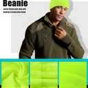 Warm Fleece Beanie Soft Skull Cap Lightweight Watch Caps Winter Hat for Men and Women (Neon Green)