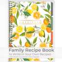 Recipe Book to Write in Your Own Recipes | Handy Kitchen Conversion Chart Magnet Included | Store 220 Recipes, 30 Ring Binder with 8 Dividers | Perfect Family Recipe Journal