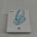 Picun B8 Bluetooth Over Ear Headphones, 120H Playtime with 3 EQ Modes, Low Latency, Hands-Free Calls, Deep Bass for Travel, Home, Office & PC (Cyan)