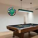 Billiards Pool Ball Wall Clock-Glass Pool Table Wall Clock for Billiards Room,Pool Room,Bar,Gift(12 Inch)