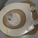 Bemis 500EC Durable Wood Toilet Seat with Easy Clean Hinges, Made in USA, Round, Bone