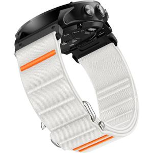 Suitisbest QuickFit Bands Compatible for 26MM Garmin Watch Band, Stylish and Durable Nylon Loop Sport Strap with S-Hook for Fenix 5X/5X Plus/6X/6X Pro/7X/7X Pro, Enduro, Tactix, Descent MK2i and Fenix 8 (51mm) (26 MM, Starlight)