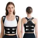 Back Brace Posture Corrector for Women and Men, Adjustable Shoulder Straightener Full Lumbar Support Belt, Upper and Lower Back Pain Relief, Scoliosis Hunchback Hump Thoracic Spine Corrector (Black L) (Black, L)
