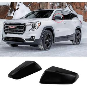 Left Driver Side & Right Passenger Side Exterior Mirror Cap Cover Rearview Mirror Cover Trim Fit for 2018-2023 Chevrolet Equinox/GMC Terrain Replaces 23406417 23406416 (Glossy Black)