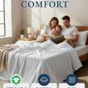 LANE LINEN 100% Organic Cotton Twin Sheets Set, 3Pc Twin Bed Sheets, Soft & Comfy Breathable Cotton Percale Sheets for Twin Size Bed, Dorm Room Essentials Low Pill Fade Resistant White Sheets
