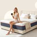 12" Queen Size Mattress in a Box with Memory Foam & Zoned Pocket Coils