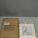 Wavy 4x4 Picture Frame White with Gold Beaded Trim, Resin Frame with Real Glass, Vertical and Horizontal Desk Tabletop or Wall Hanging