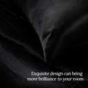 Whale Flotilla 3-Piece Reversible Silky Soft King Size Comforter Bedding Set, Luxurious Satin Comforters Oversized with 2 Satin Pillowcases, Lightweight Duvet for All Seasons, Black
