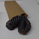 Garden Hose 50 ft Flexible Water Hose Coiled Water Pip Lightweight and No Kink for Coil Hose with 3/4'' Brass Connector 10 Pattern Nozzle (Grey+Orange)