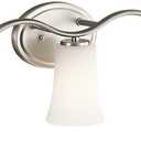 Kichler Armida 23" 3 Light Vanity Light with Satin Etched White Glass in Brushed Nickel
