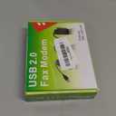 AGPtek External USB 2.0 3 in 1 Data Voice Dial Up Modem 56K V.92 V.90 CX93010 WIN7 Receive Send Fax on Computer with RJ11 Cable