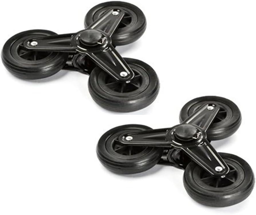 Mallofusa Pair of Replacement Stair Climbing Shopping Cart Wheels for Shopping Laundry Cart