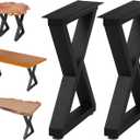 NXN-HOME 19'' Tall Metal Table Legs for Furniture, Bench Legs, Coffee Table Legs, DIY Furniture Legs Set of 2(19H x 12.6W)