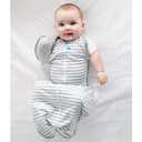 Love to Dream Swaddle UP Transition Bag, Patented Zip-Off Wings, Gently Help Baby Safely Transition from Being Swaddled to arms Free Before Rolling Over, Gray, Large, 19-24 lbs