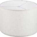 PATIKIL Drum Lamp Shades, 13"x13"x9" Linen Round Lamp Shade for Table Lamps Easy Assembly Lampshade for Table Lamps Floor Lamps Bedside, Beige