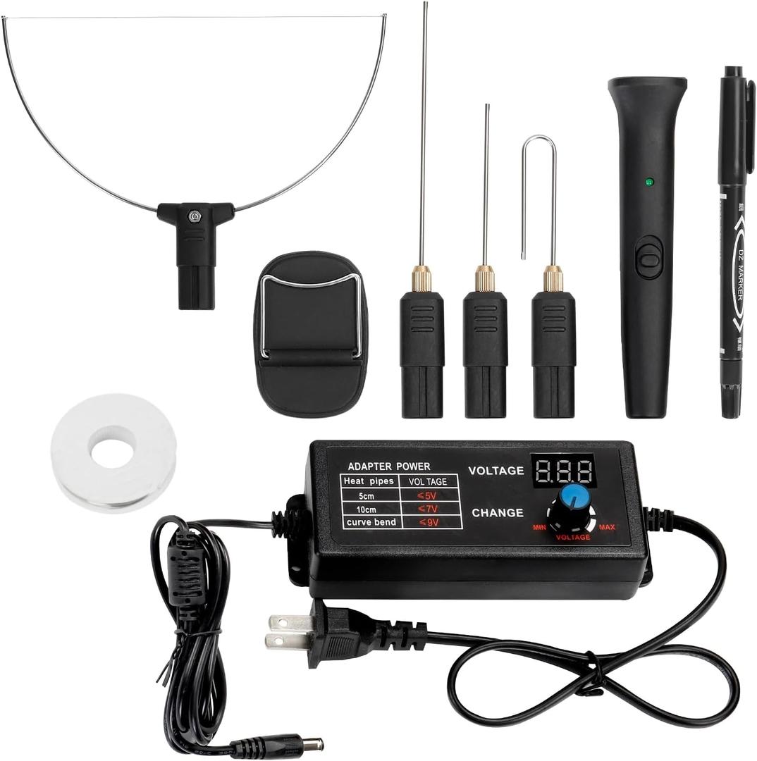 Foam Cutter Tool with Digital Voltage Controller, 100-240V /18W 4 in 1 Hot Foam Cutter Set with Marker Pen