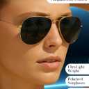 grinderPUNCH Polarized Classic Aviator Sunglasses Fashionable Lightweight Sunglasses for Men UV Protection