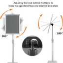 Adjustable Sign Stand for Display, with Upgraded Iron Base, Pedestal Floor Signage Stand Holder for Outdoor or Indoor Advertising (8.5 x 11, Silver)