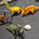 5 Pcs Dinosaur Figurines for Kids, Plastic Animal Toys Tiny Portable Dinosaur Figures Playset Montessori Toy Educational Game for Homeschool Preschool Toddler Kids