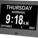 7 inch Digital Day Dementia Clock for Seniors, Large Medication Reminders Calendar Clock with Day of The Week, Date Time for Elderly Vision Impaired, Memory Loss, Black