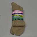 +MD Non-Binding Diabetic Socks for Men Women-6 Pairs Medical Circulatory Crew Socks with Cushion Sole Brown, Size 13-15