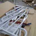 4 Steps Stair with Wheels White Industrial & Warehouse 4-Step Rolling Stairs, 54.72 in