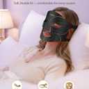 Red Light Therapy for Face 4 Mode Cordless LED Face Mask with 850NM Infrared, Red, Blue & Amber Light, 10-Min Timing Function, 272 LED Beads, Eyes Protection, Rechargeable for At-Home & Travel
