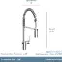 Moen Align Matte Black Motionsense Wave Sensor Touchless One-Handle High Arc Spring Pre-Rinse Pulldown Kitchen Faucet with Sprayer, Kitchen Sink Faucet for Bar, Farmhouse, Commercial, 5923EWBL