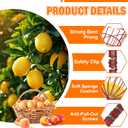 LAANPOLE 26FT Reach Fruit Picker Pole with Basket Telescoping, Apple Picker with 5-20FT Telescoping Pole for Apple Orange Lemon Mango Avocado Guava Fruit Picking