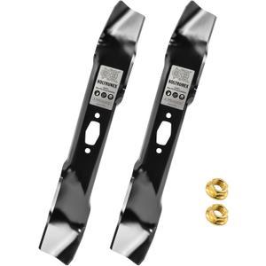 Mulching Mower Blades Replacement for MTD Troy Bilt 742-05535 742P05535 CMXGZAM110190 Fits 42 Inch Deck T100 T85 Pony 36 Diamond Center Hole 2 PCS with Nuts
