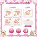 2 x 50PCS Easter Mahjong Party Cocktail Napkins, Pink Watercolor Bunny Mahjong Disposable Paper Beverage Napkins for Spring Holiday Dinner Wedding Baby Shower Birthday Party Supplies