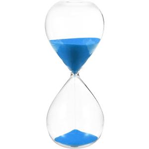 PATIKIL 30 Minutes Sand Timer, Sand Watch Hour Glass Sandglass Timer Clock for Living Room Home Office Restaurant Decoration, Dark Blue