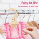 7Pcs Girl Clothes Wood Baby Closet Dividers Lovely Pink Hanging Closet Organizer Newborn to 24 Month Infant Wardrobe Organizer for Home Nursery Baby Shower