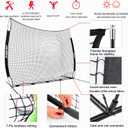 Sports Barrier Net,Sports Net,Barricade Backstop Net,Perfect for Baseball,Softball,Soccer, Basketball,Lacrosse, 12x9ft