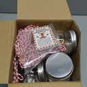 Suclain 16 Set Christmas Reindeer Food Jar Filled Attached Paper Card Bells and Twine Christmas Eve Tradition Present Gift for Xmas Party Favor(Spherical)