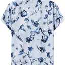TUNEVUSE Mens Short Sleeve Hawaiian Shirts Button Down Aloha Tropical Shirt Casual Beach Clothes (Blue, L)