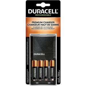 Duracell CEF27 ION SPEED 4000 Hi-Performance Charger, Includes 2 AA and 2 AAA NiMH Batteries