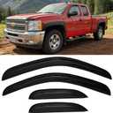 07-13 4pcs Window Visors for Chevrolet Silverado/GMC Sierra 1500 2500HD 3500HD Extended Cab Rain Guard Sun Vent Shade Wind Deflectors