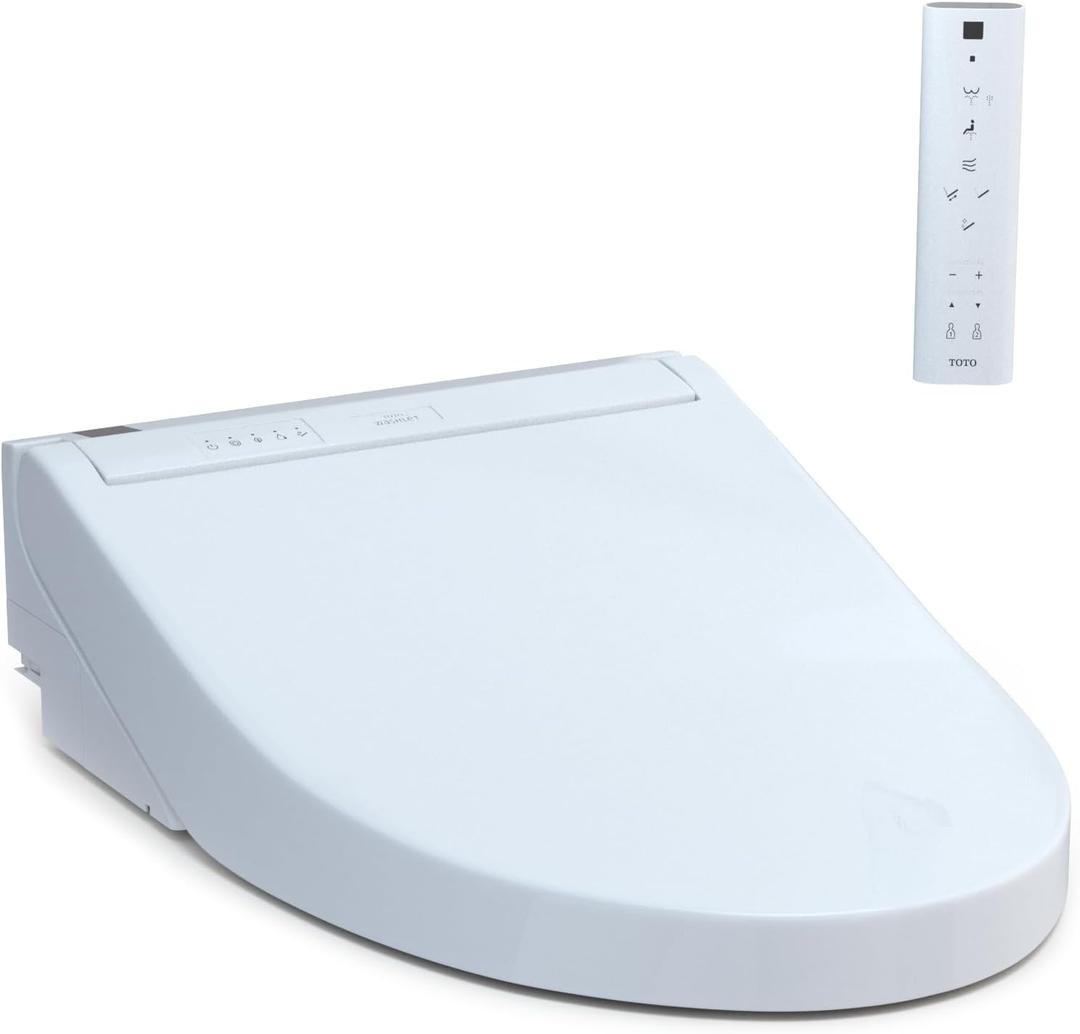 TOTO WASHLET C5 Electronic Bidet Toilet Seat with PREMIST and EWATER+ Wand Cleaning, Elongated, Cotton White - SW3084#01