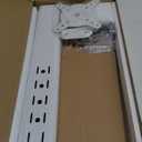 Single LCD Computer Monitor Free-Standing Desk Stand Riser for 13 inch to 32 inch Screen with Swivel, Height Adjustable, Rotation, Holds One (1) Screen up to 77Lbs(HT05W-001) White (White)