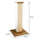 SmartCat Ultimate Scratching Post  Beige, Large 32 Inch Tower - Sisal Fiber, Simple Design - For All Cats (Brown)