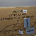 Kikcoin 3020 Bamboo Cutting Boards for Kitchen, Heavy Duty Wooden Cutting Boards, Healthy Extra Large Chopping Boards with Deep Juice Groove and Handle, Oversized Stove Top Cover, Natural