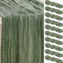 10 Pack Sage Green Cheesecloth Table Runner 35x120 Inch 10Ft Rustic Gauze Cheese Cloth Table Runner Sheer Cheesecloth Table Runners for Wedding Party Bridal Shower Decoration