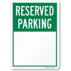 SmartSign Blank Reserved Parking Sign - 10" x 14", Rustproof 40 Mil Laminated Aluminum, Write-On, Red/White, Durable Metal Sign for Outdoors, USA-Made